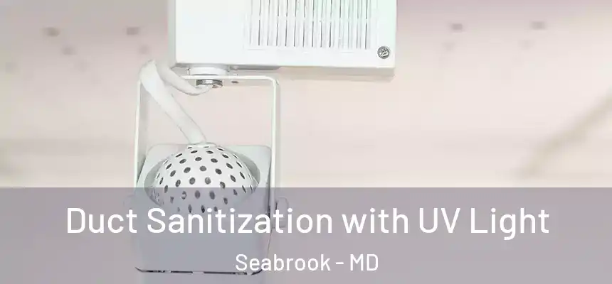  Duct Sanitization with UV Light Seabrook - MD